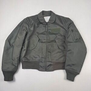Isratex CWU-36/P Flyers Jacket Mens Medium Green Fire Resistant Flight Bomber